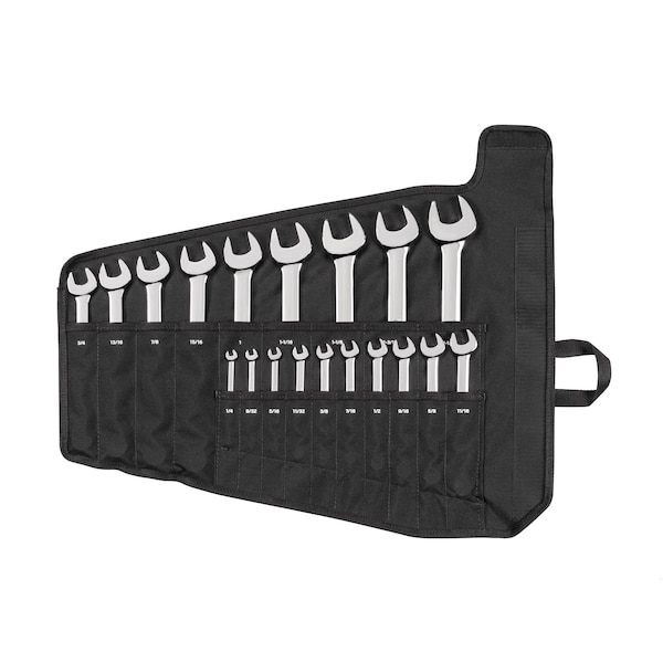 Combination Wrench Set with Pouch, 19-Piece (1/4 - 1-1/4 in.)